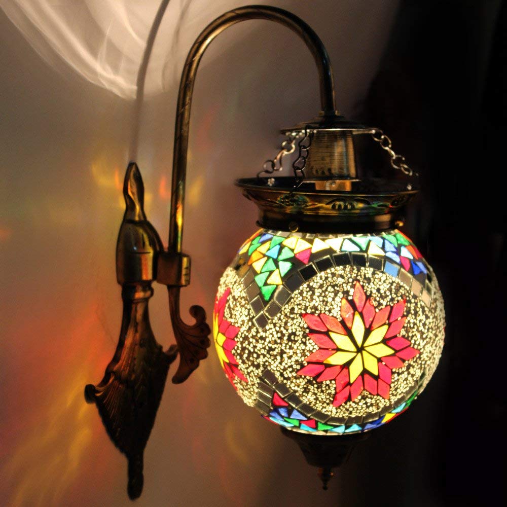 Stained Glass Ornate Wall Lamp - Wall Lights at Nestern