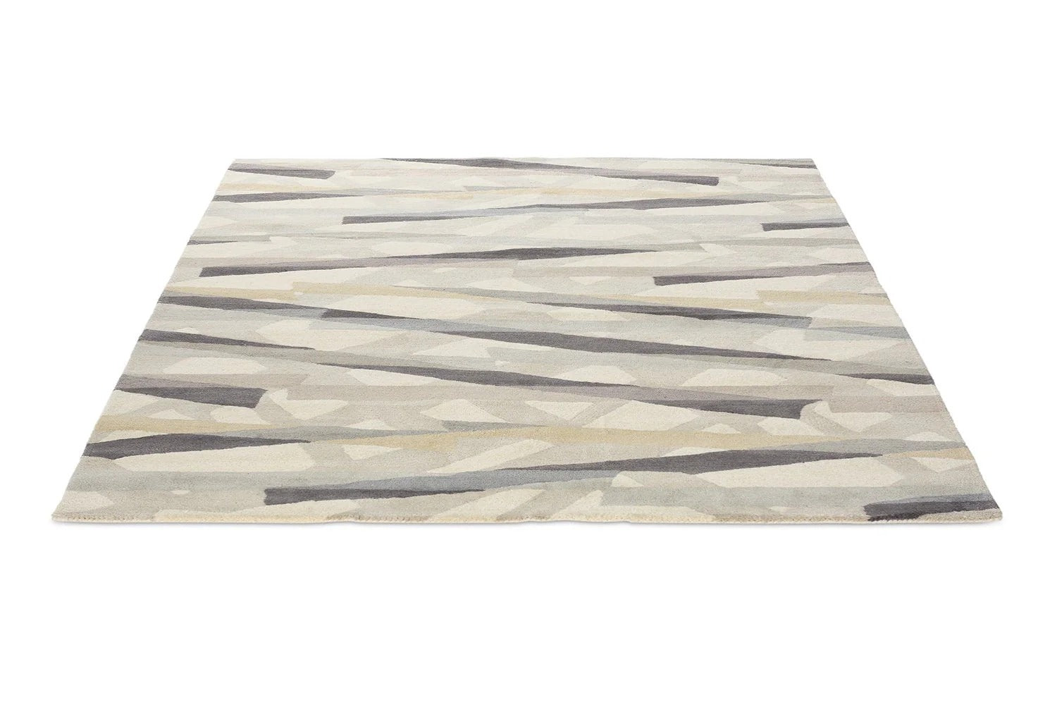 Switzerland Wool Collections Handcrafted Modern Abstract Area Rug - Available in Blue and Gray - Rugs at Nestern