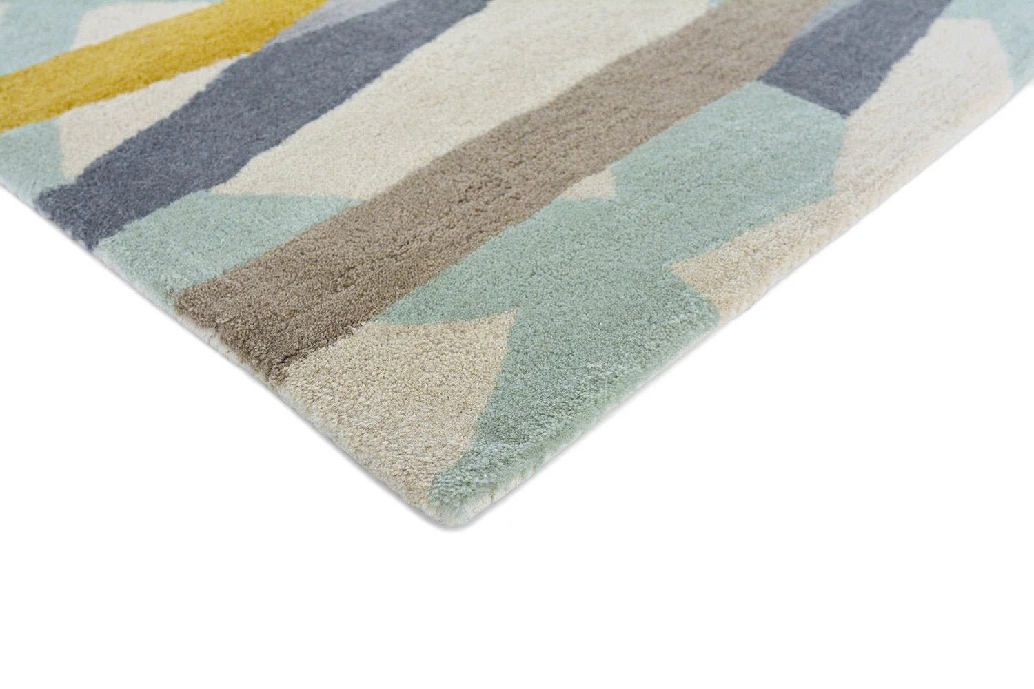 Switzerland Wool Collections Handcrafted Modern Abstract Area Rug - Available in Blue and Gray - Rugs at Nestern