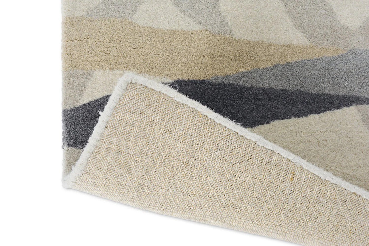 Switzerland Wool Collections Handcrafted Modern Abstract Area Rug - Available in Blue and Gray - Rugs at Nestern