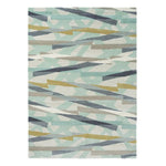 Switzerland Wool Collections Handcrafted Modern Abstract Area Rug - Available in Blue and Gray - Rugs at Nestern