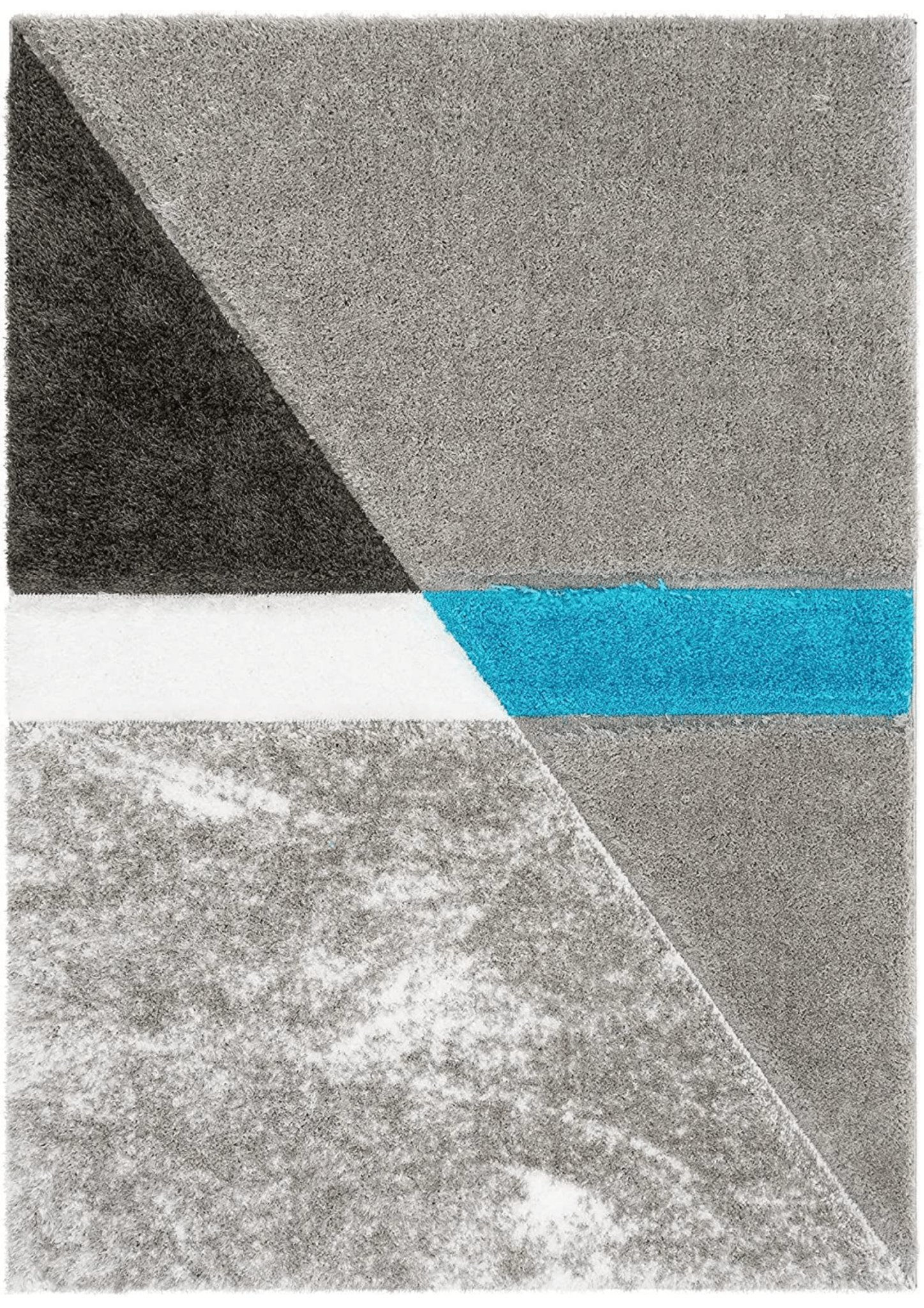 Teal Accent Geometric Area Rug - Rugs at Nestern