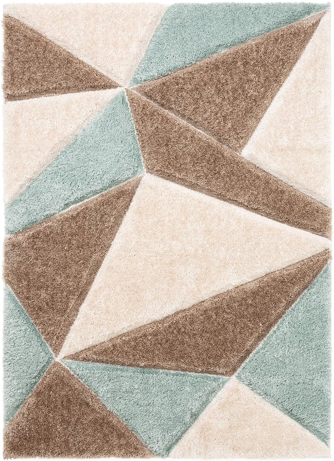 Tri - Tone Geometric Harmony Rug - Rugs at Nestern