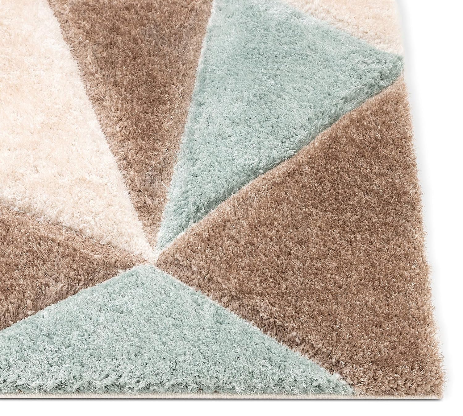 Tri - Tone Geometric Harmony Rug - Rugs at Nestern