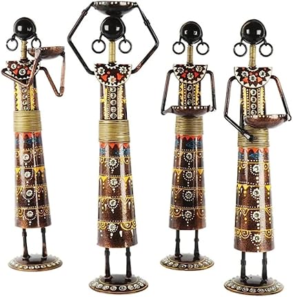 Tribal Figurine Quartet - Table Decors at Nestern