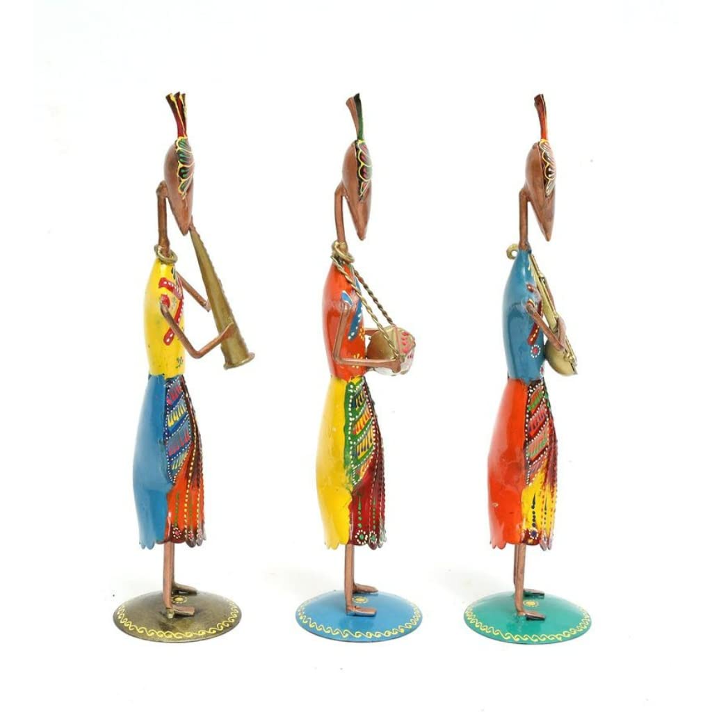 Tribal Melody: Handcrafted Figurine Trio - Table Decors at Nestern