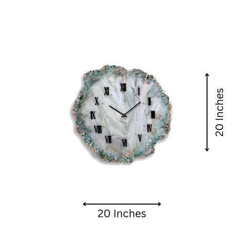 Unique Geode - Inspired Wall Clock with Crystal Accents and Unique Design - Wall Clock at Nestern