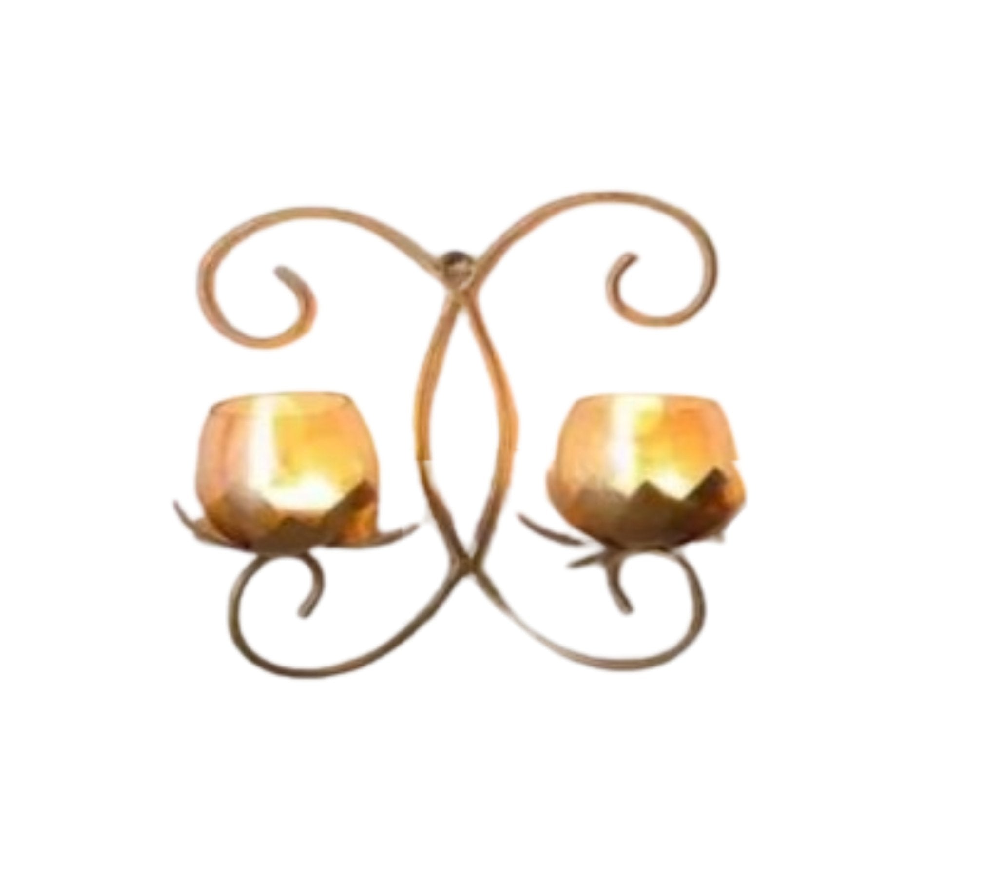 Vintage Dual Candle Holder Wall Sconce - Wall Art at Nestern