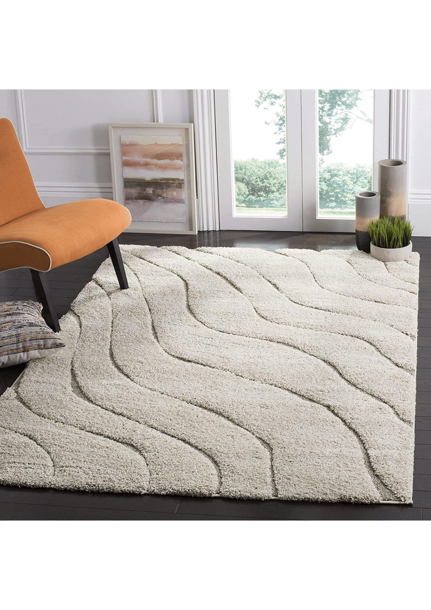 Wavy Elegance Shaggy Rug - Rugs at Nestern