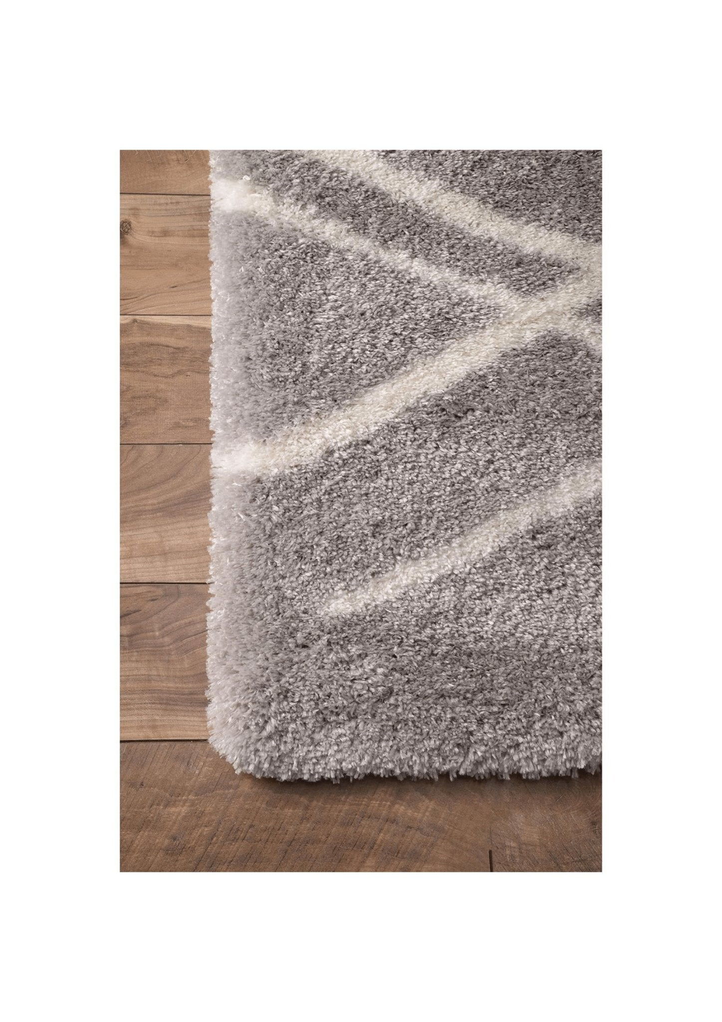 White and Gray Modern Geometric Rug - Rugs at Nestern