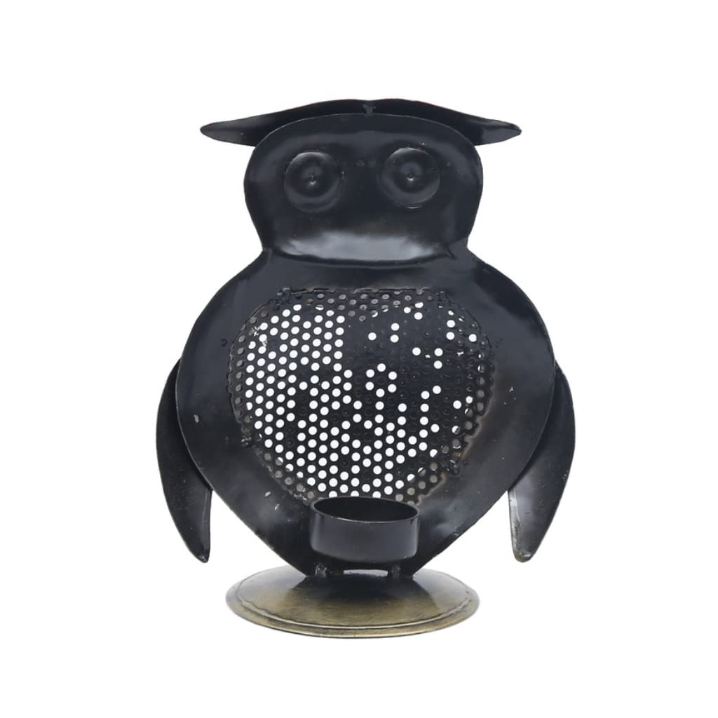 Wise Guardian: Intricate Owl Lantern - Table Decors at Nestern