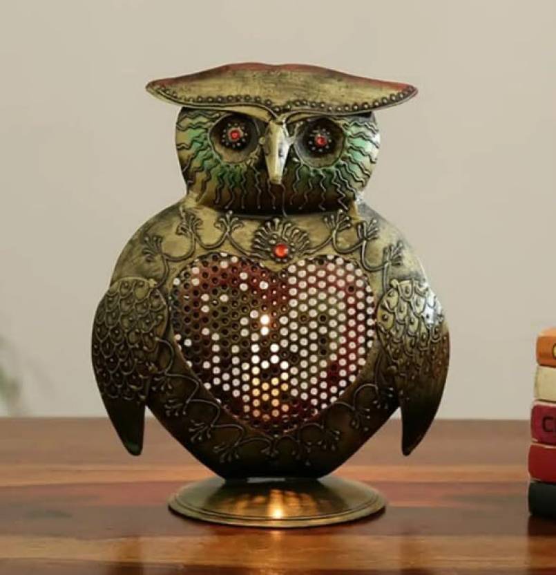 Wise Guardian: Intricate Owl Lantern - Table Decors at Nestern