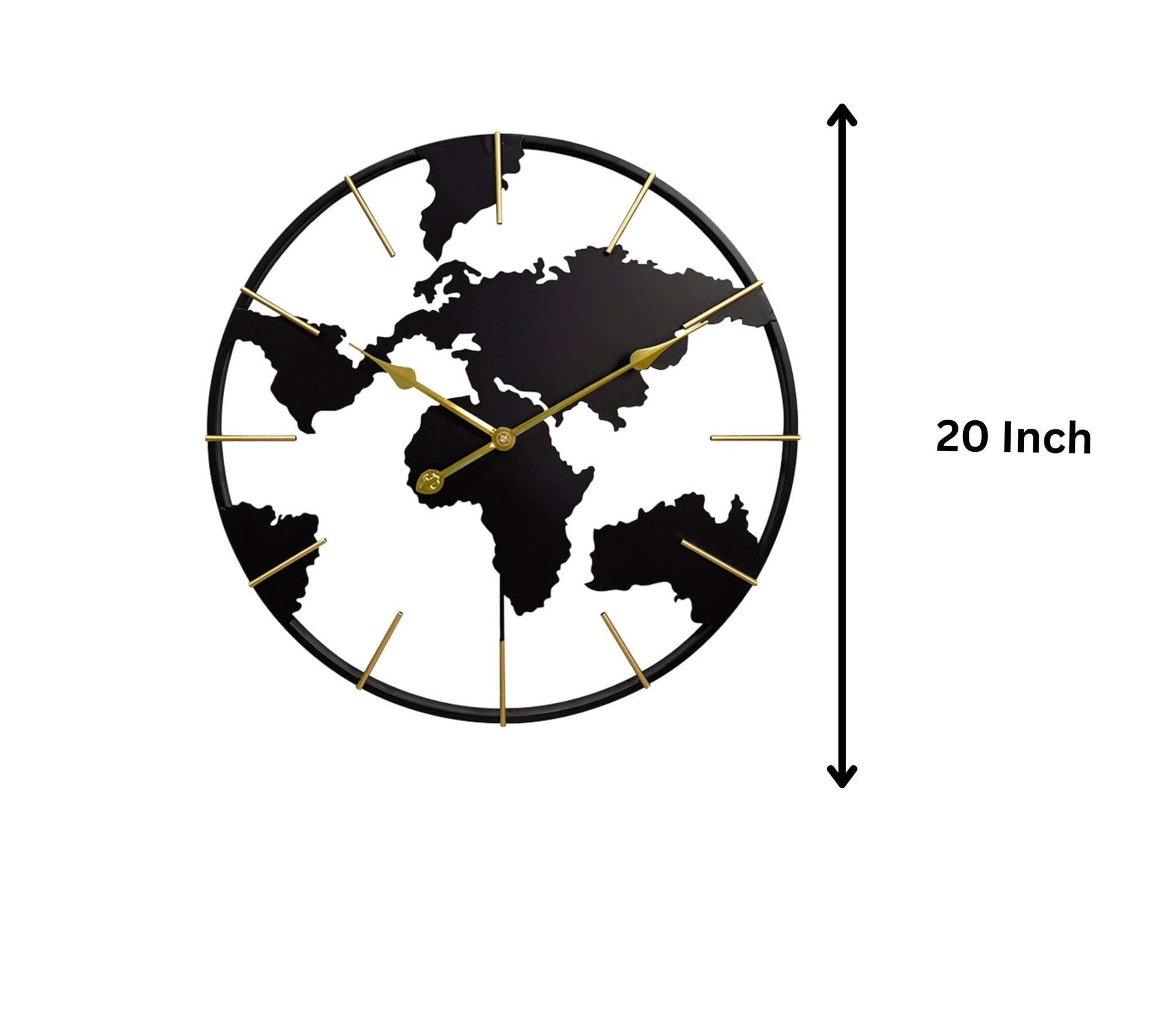 World Traveler Metal Wall Clock - Wall Clock at Nestern