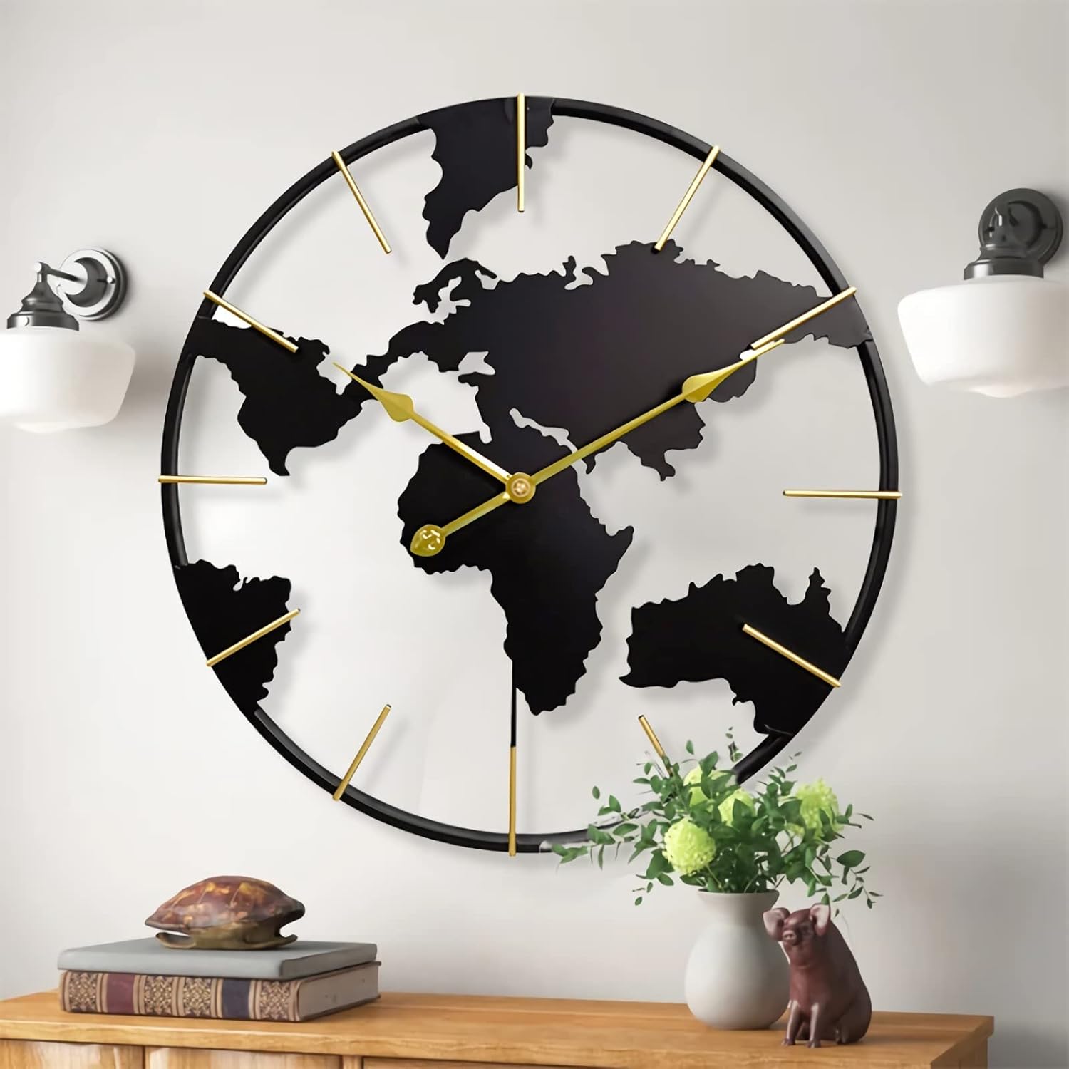 World Traveler Metal Wall Clock - Wall Clock at Nestern